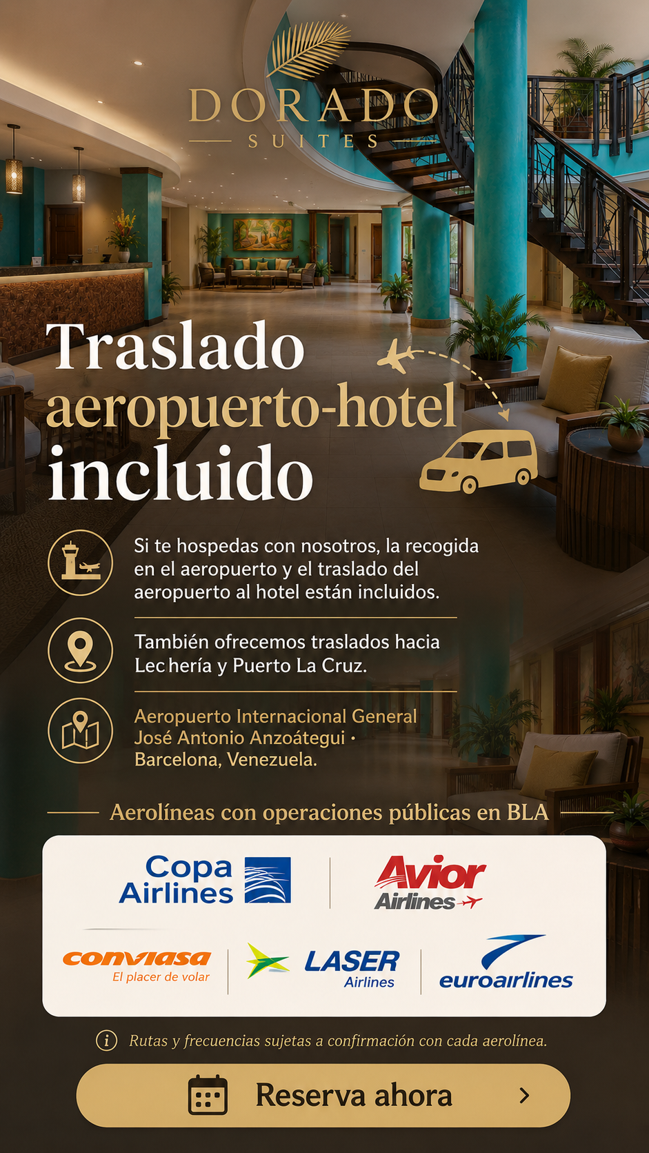 Traslado aeropuerto-hotel incluido — Hotel Dorado Suites